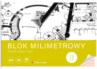 Blok milimetrowy A4, 80g, 20 kartek, Interdruk